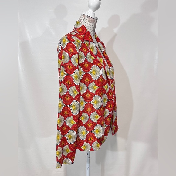 RUE DES ABSSESSES-PARIS Red and gold print blazer size‎ M. - Picture 7 of 12